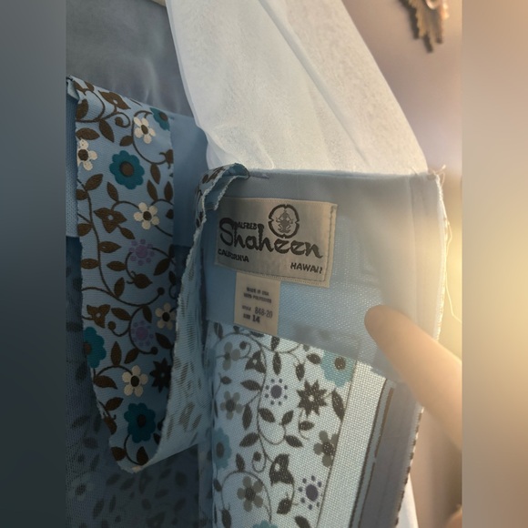 PRISTINE Vintage Alfred Shaheen Blue 60s 70s Versace Design Maxi Dress - Picture 6 of 6